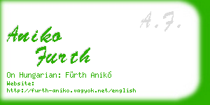 aniko furth business card